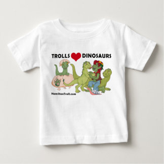 T-shirt de nourrisson de dinosaures d'amour de