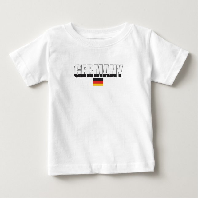 T-shirt de nourrisson de drapeau de l'Allemagne (Devant)