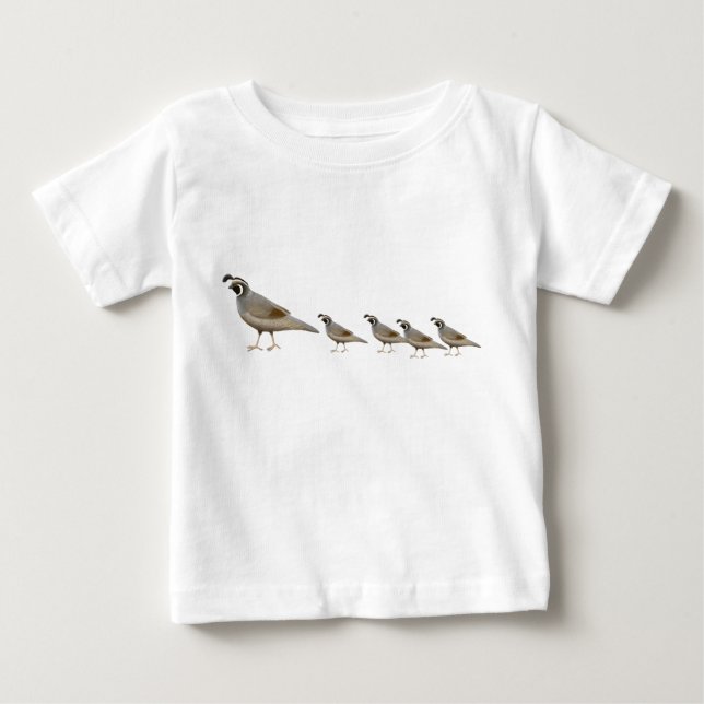 T-shirt de nourrisson de famille de cailles (Devant)