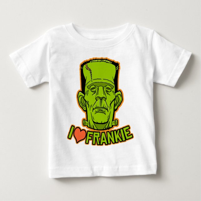 T-shirt de nourrisson de Halloween Frankenstein (Devant)