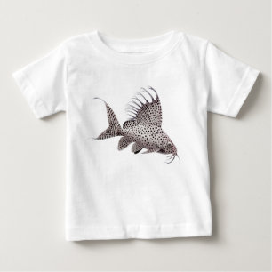 T-shirt de nourrisson de poisson-chat de