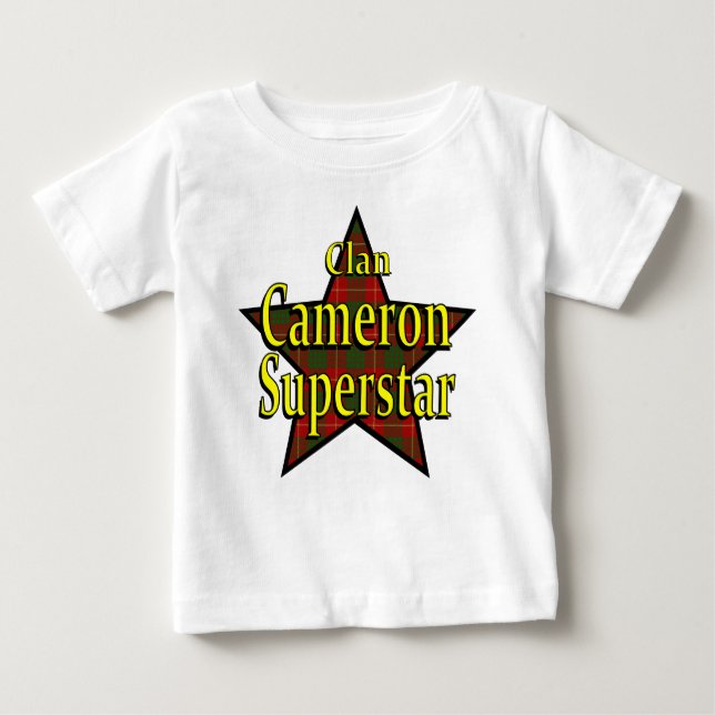 T-shirt de nourrisson de superstar de Cameron de (Devant)