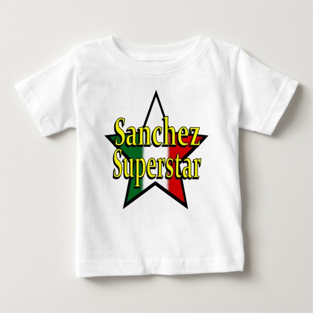 T-shirt de nourrisson de superstar de Sanchez (Devant)