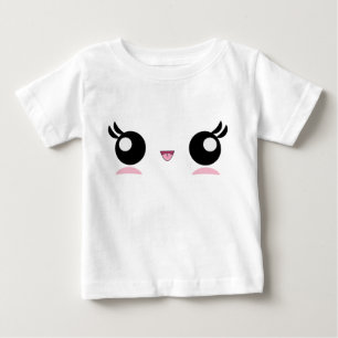 T-shirt de nourrisson de visage de bébé de Kawaii