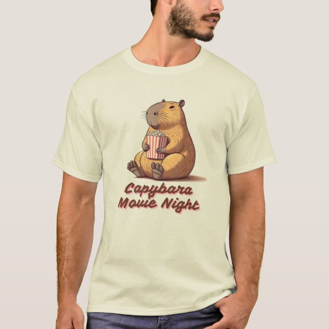 T-Shirt de nuit Capybara - Vibes de refroidissemen (Devant)
