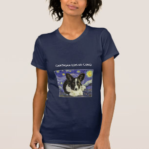 T-shirt de nuit étoilée de Van Gogh de corgi de