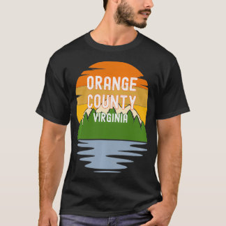 T-shirt De Orange Comté Virginia Vintage Sunset Pullove