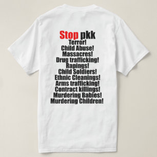 T-shirt De pair contre le terrorisme de pkk