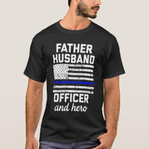 T-shirt de papa de police de dirigeant et de héros