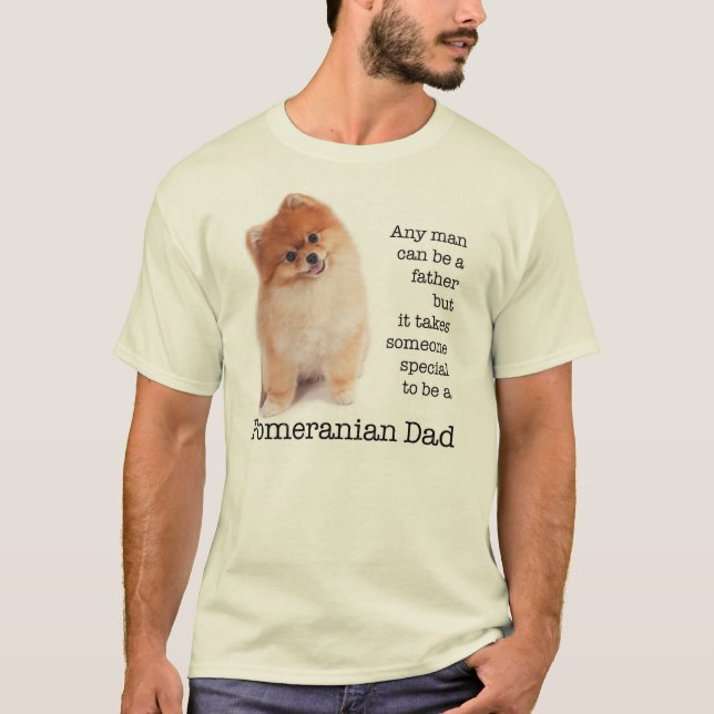 T-shirt de papa de Pomeranian (Devant)