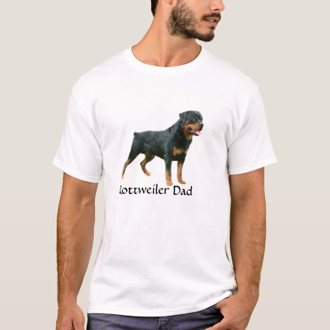 T-shirt de papa de rottweiler (Devant)