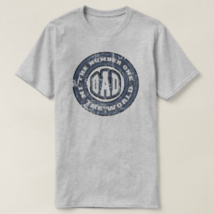 T-shirt de papa du numéro 1 affligé