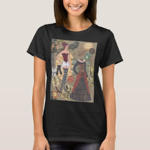 T-shirt de papier fantaisie d'art de poupée de