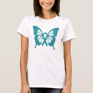 T-shirt de papillon de Cancer ovarien