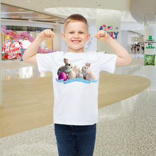 T-Shirt de Pâques Deux Lapins & Œufs de Pâques