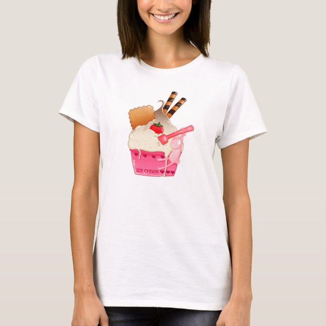 T-shirt de paradis de crème glacée (Devant)