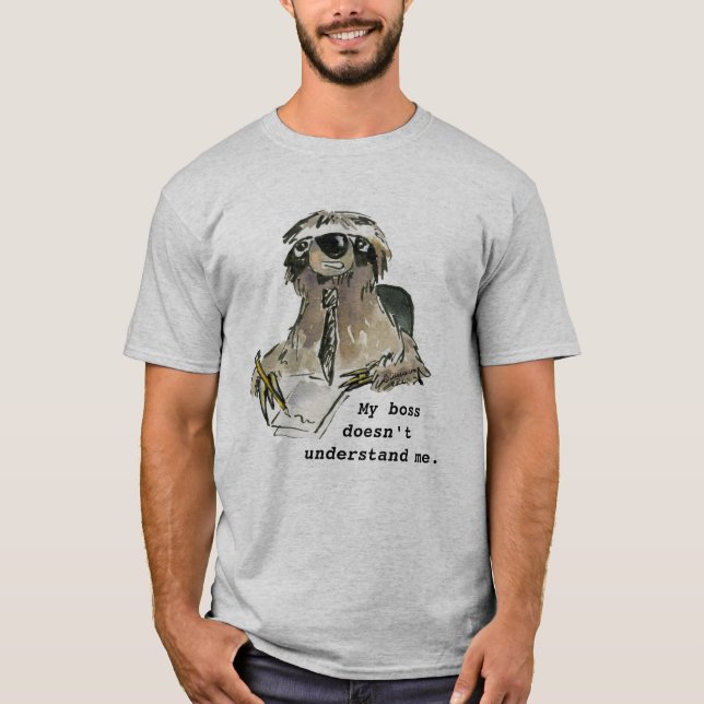 T-shirt de paresse de bande dessinée d'humour de (Devant)