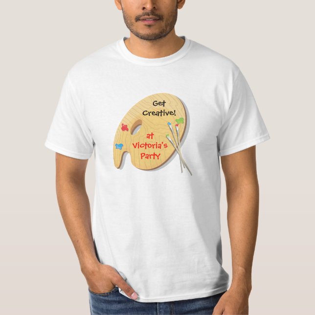 T-shirt de partie de peinture d'art (Devant)