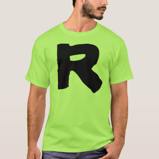 T-shirt de partie : lettre r