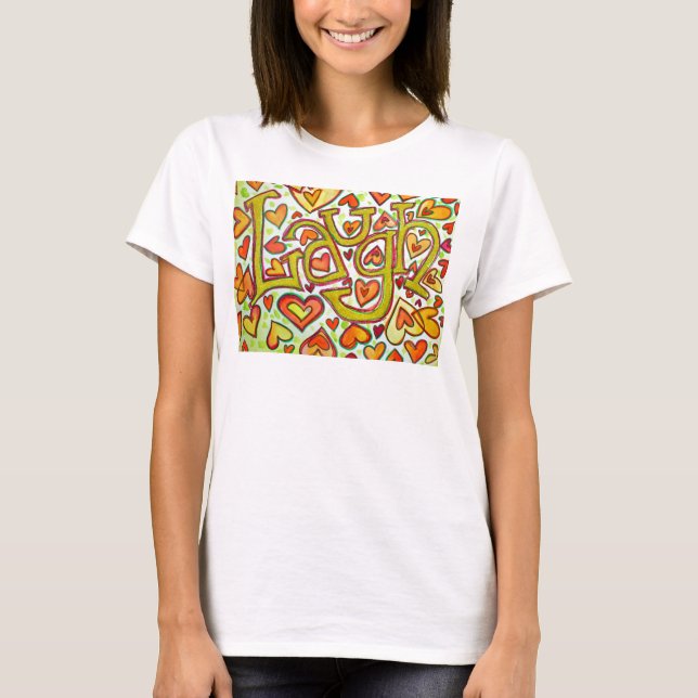 T-shirt de Parties scintillant d'art Word Laugh (Devant)