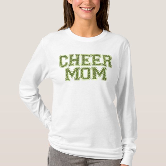 T-shirt de parties scintillantes de vert de maman (Devant)
