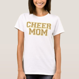 T-shirt de parties scintillantes d'or de maman