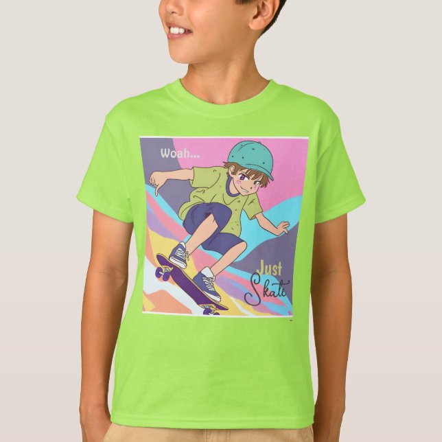 T-shirt de patinage artistique pour garçon HAMbyWG (Devant)