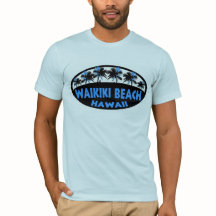 T-shirt de paumes de noir bleu d'Hawaï de plage de