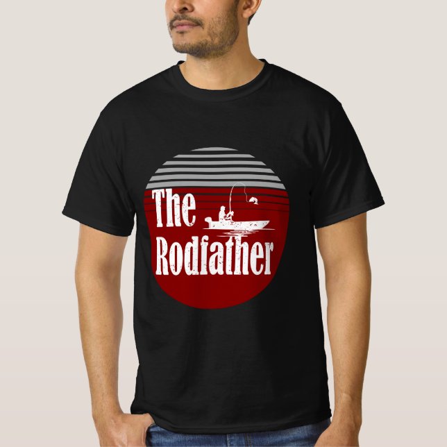 T-shirt de pêche amusant du père Rodfather (Devant)