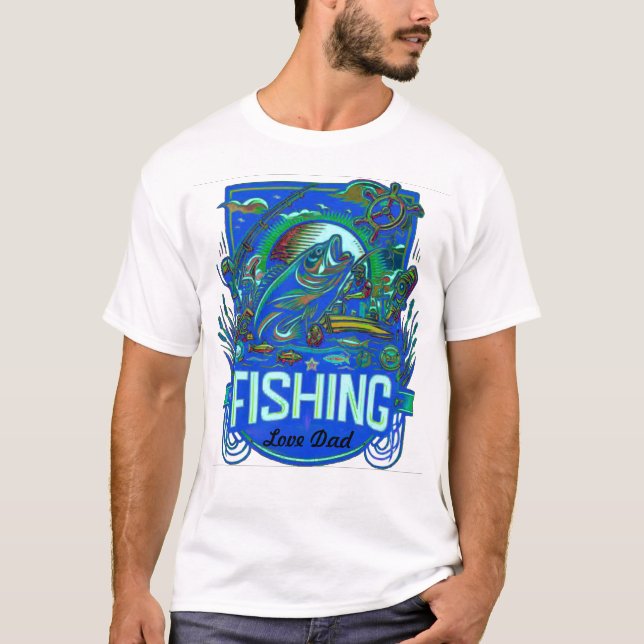 T-shirt de pêche personnalisé (Devant)