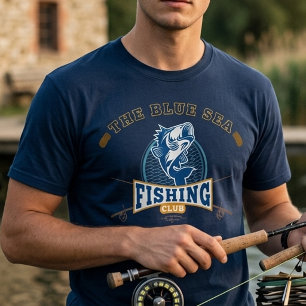 T-shirt de pêcheur du club de pêche Nom du bateau
