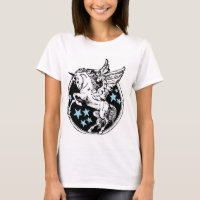 T-shirt de Pegasus de licorne de vol