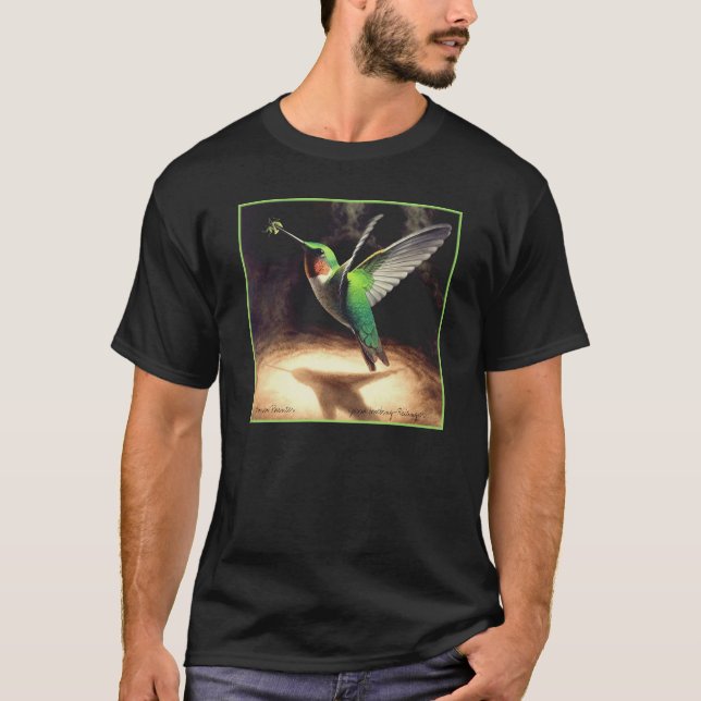 T-shirt de peinture de colibri (Devant)