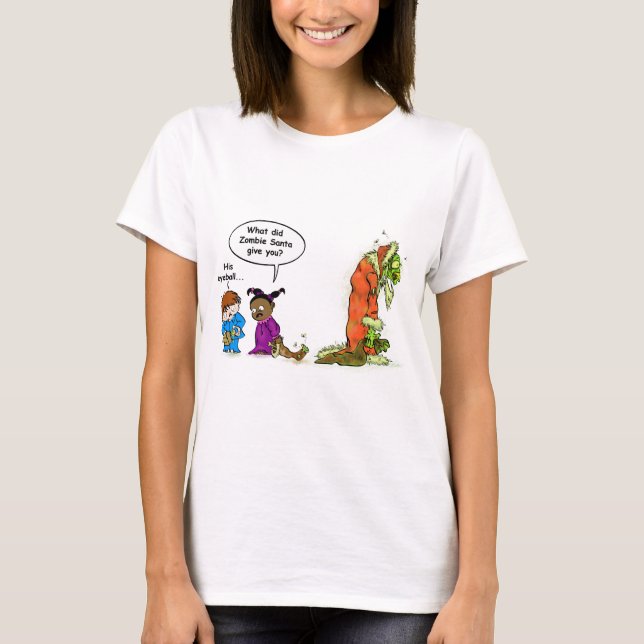T-shirt de Père Noël de zombi (Devant)