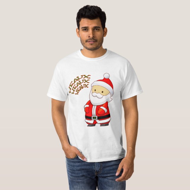T-shirt de Père Noël Heaux Heaux Heaux (Devant entier)