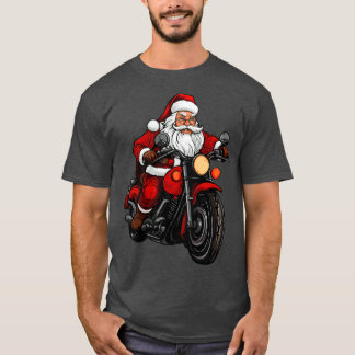 T-Shirt de Père Noël motard
