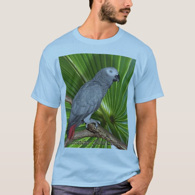 T-shirt de perroquet de gris africain (Devant)