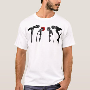 T-shirt de petite phrase de microphones