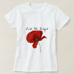 T-shirt De peur que nous oubliions le pavot de souvenir de