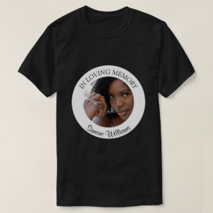 T-Shirt de photo funéraire mémorial avec nom