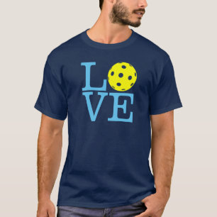 T-shirt de Pickleball : Bleu marine de "AMOUR"