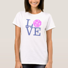 T-shirt de Pickleball des femmes : "AMOUR" (rose)