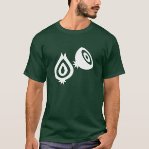 T-shirt de pictogramme d'oignon