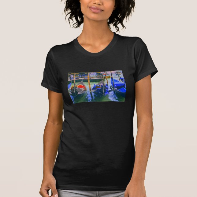 T-shirt de pièce en t de l'Italie de gondole de (Devant)