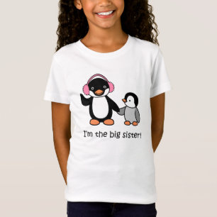 T-shirt de pingouin de grande soeur