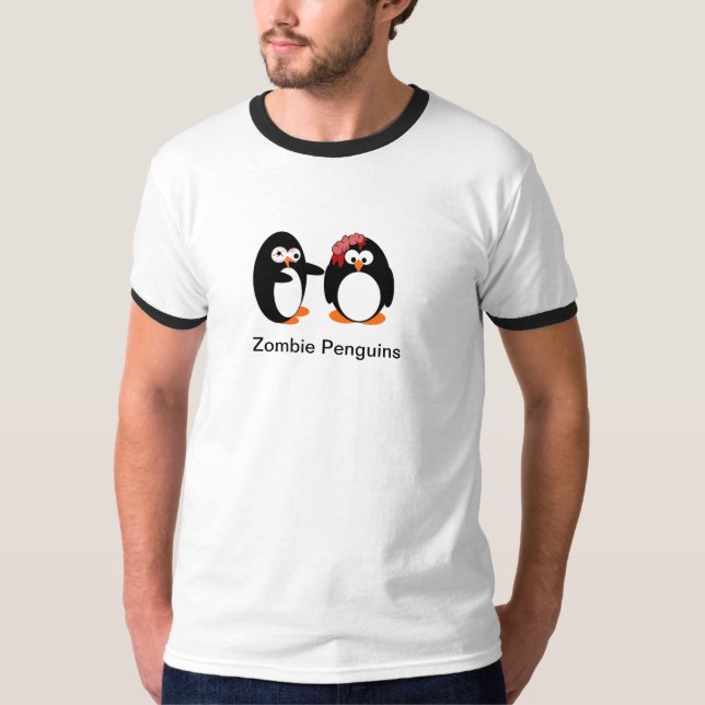 T-shirt de pingouins de zombi (Devant)