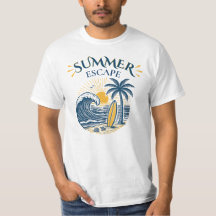 T-Shirt de plage Summer Escape | Design Surf et Va