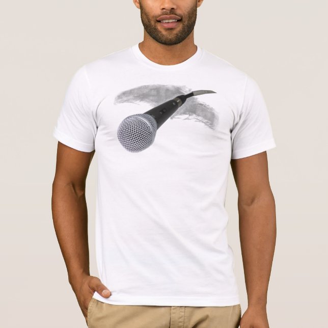 T-shirt de plan rapproché de microphone (Devant)