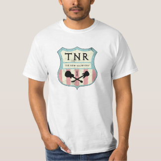 T-shirt de plaque de rue de TNR (mousse, crème et