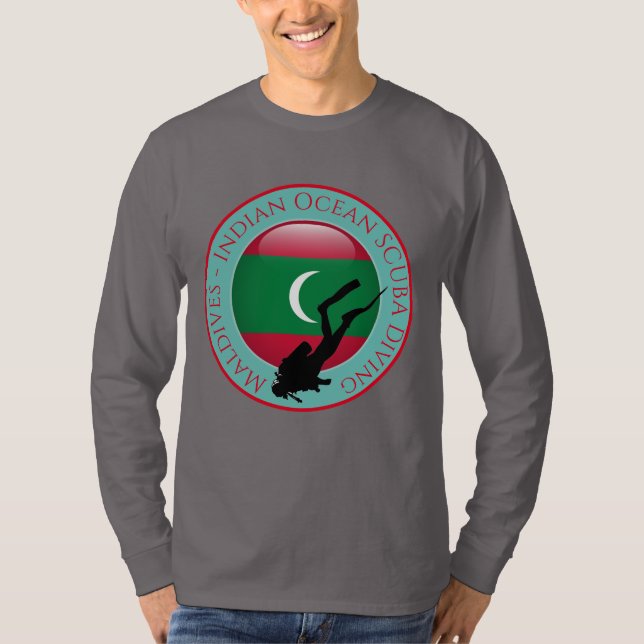 T-shirt de plongée de la Maldives (Devant)